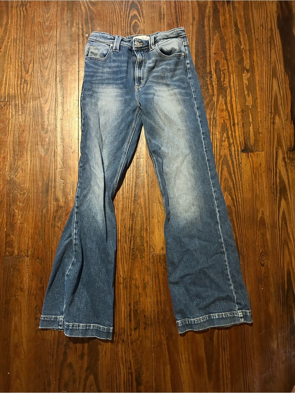 Kancan Women's Blue Wide-Leg Jeans